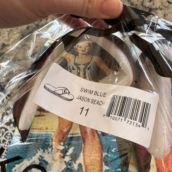 Nick Graham Jason Beach mens NIP flip flops size 11 - Picture 4 of 8